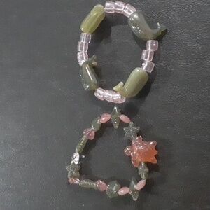 🌹 Whales and turtle beaded bracelets.